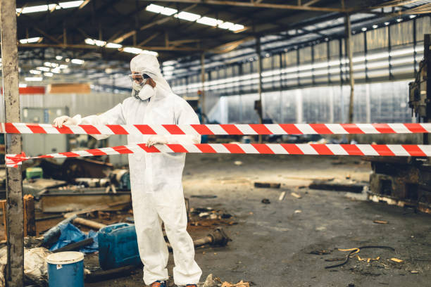 Professional Sewage Cleanup technician working in York, ME